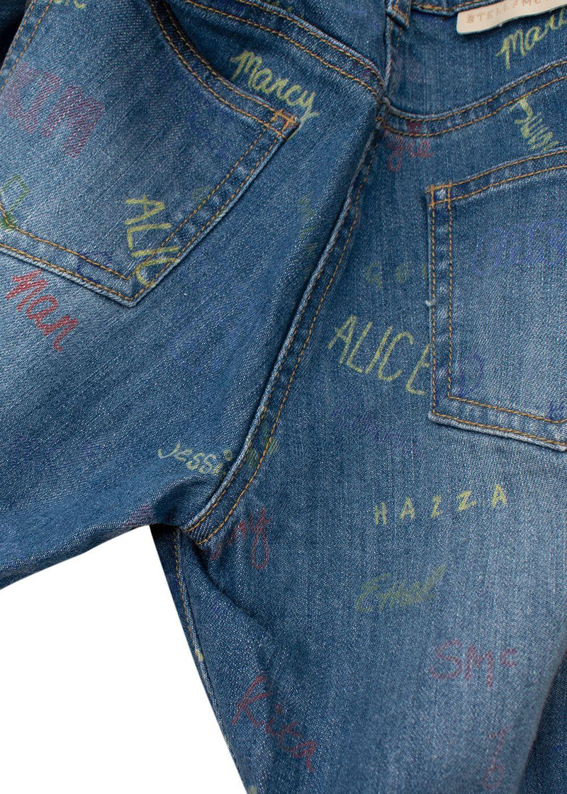Kids 6Y Name Graffiti  Blue Wash Jeans