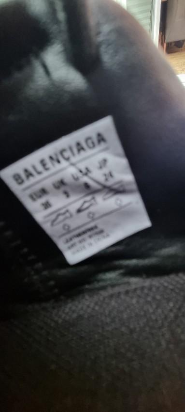Balenciaga Black Leather Zen Football Sneakers