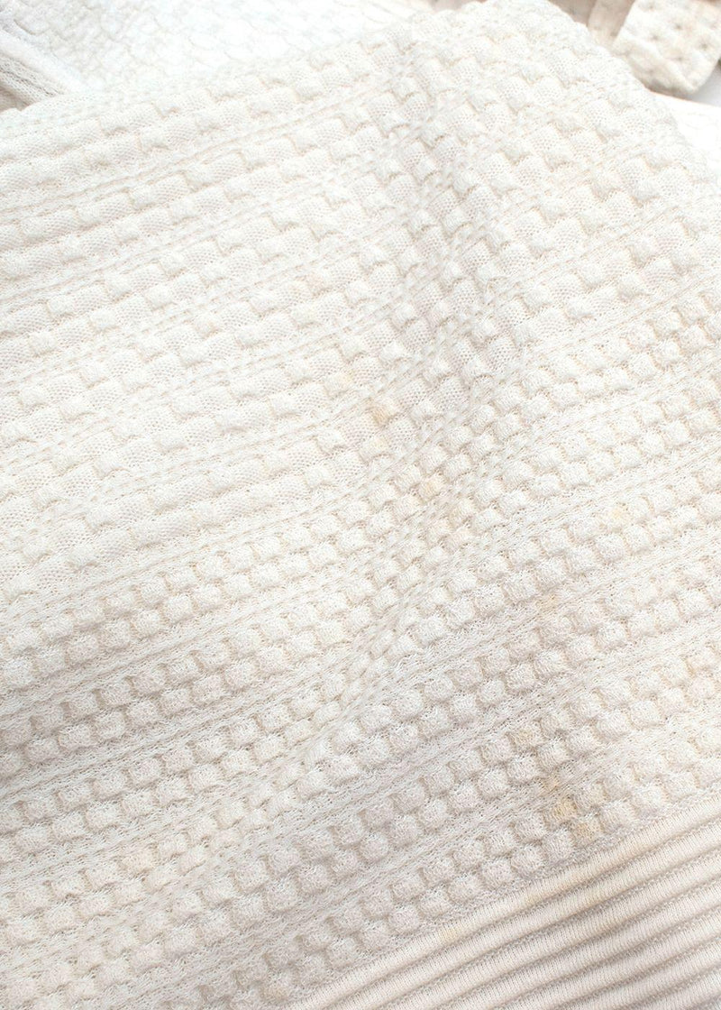 White Sleeveless Knitted Dress