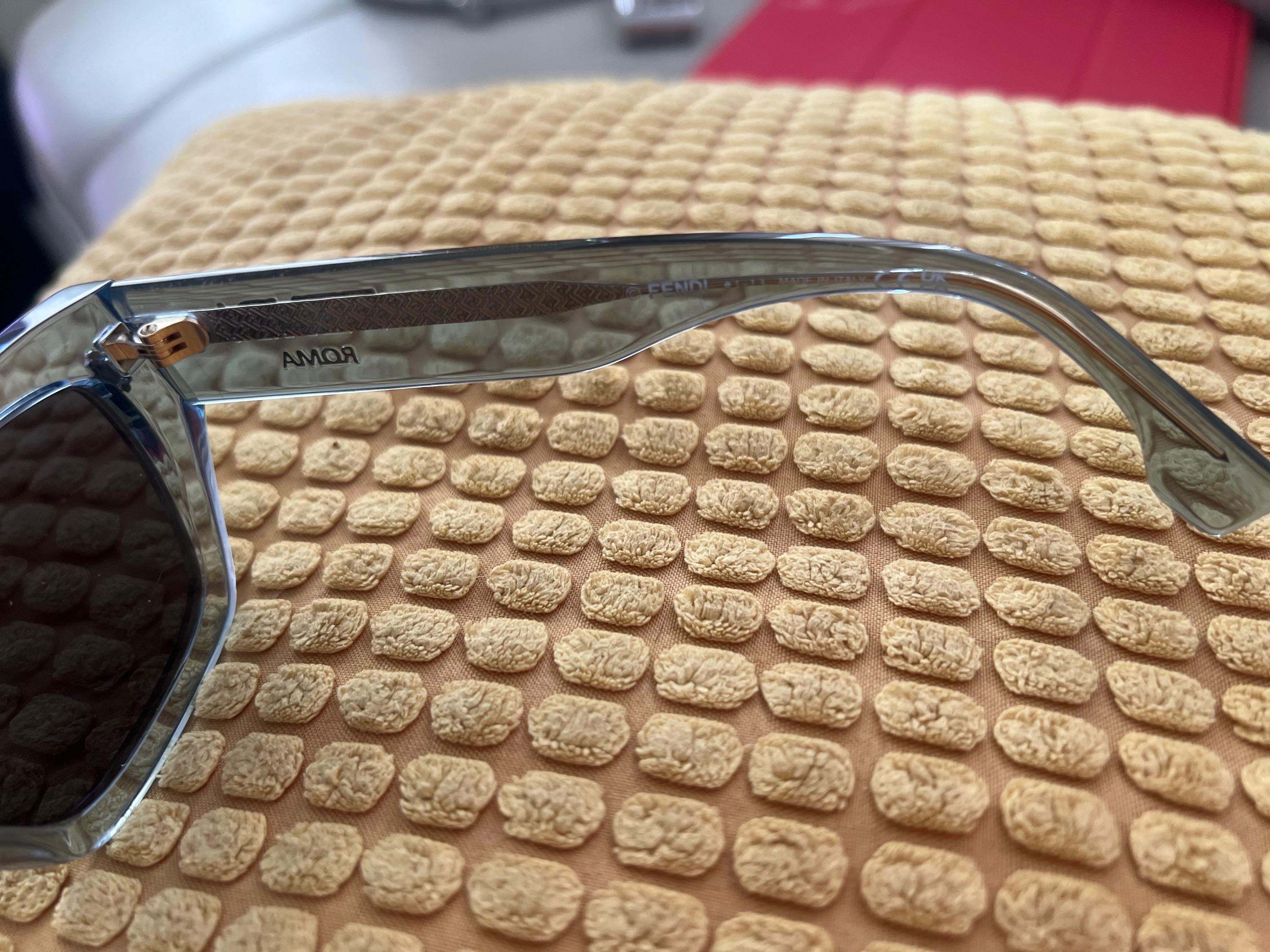 Fendi Blue Fendigraphy Acetate Sunglasses
