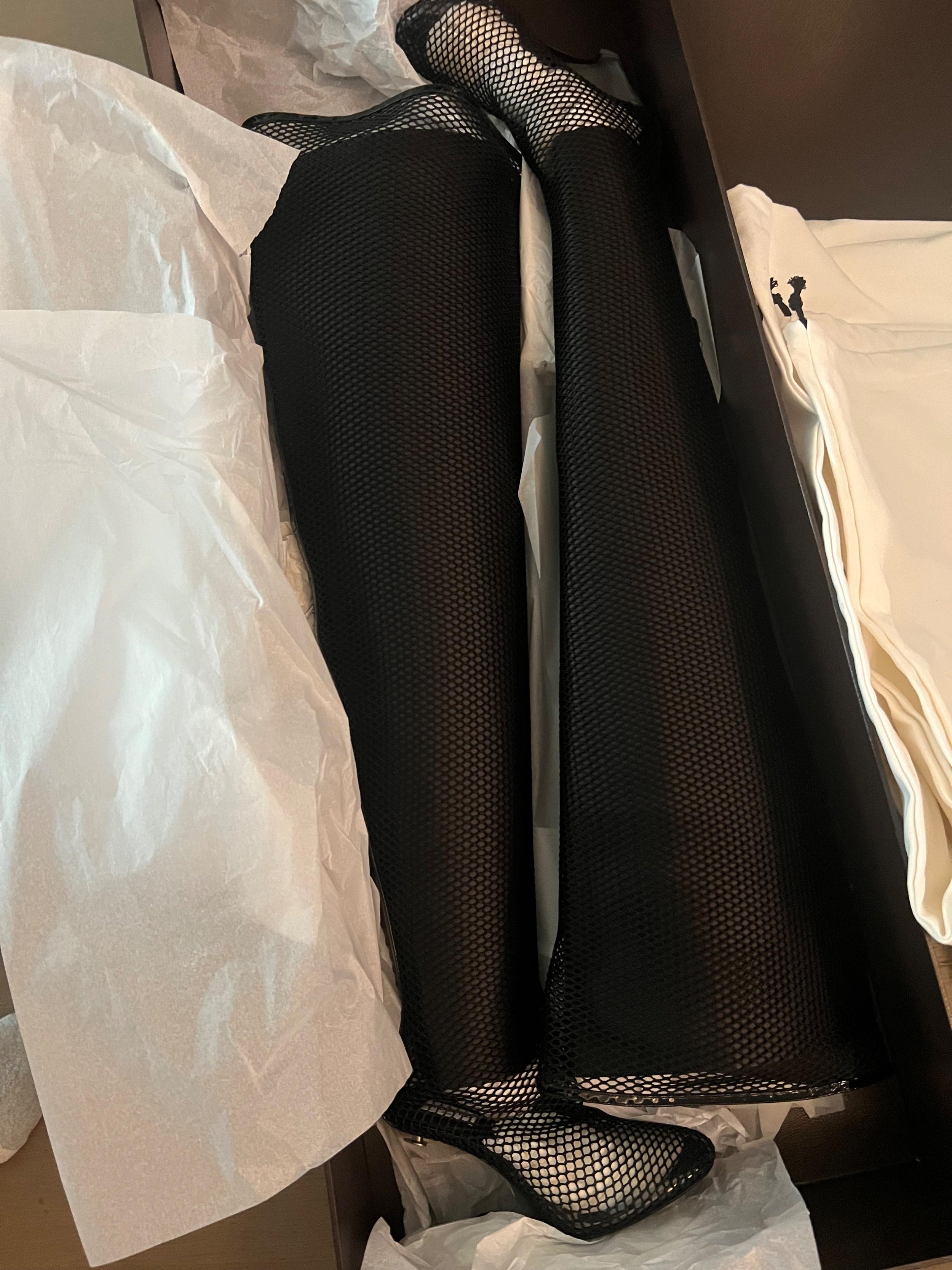 Alaia Clear wedge Over the Knee Boots