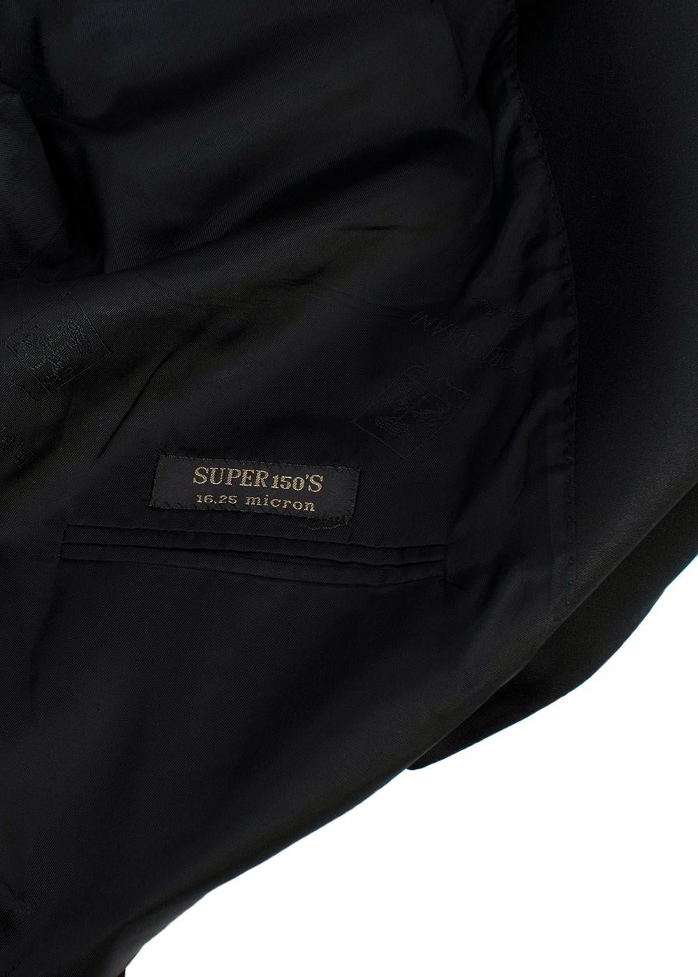 Corneliani Black Extra Fine Wool Single Breasted Suit