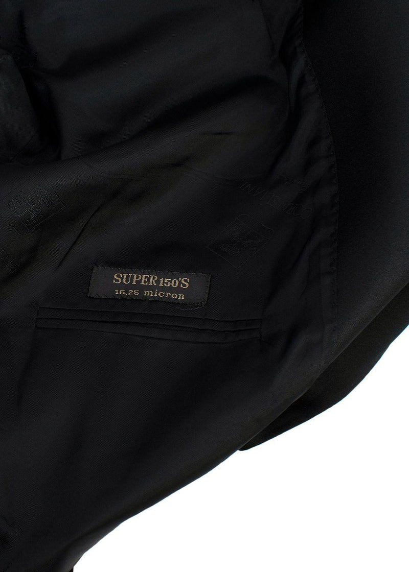 Corneliani Black Extra Fine Wool Single Breasted Suit