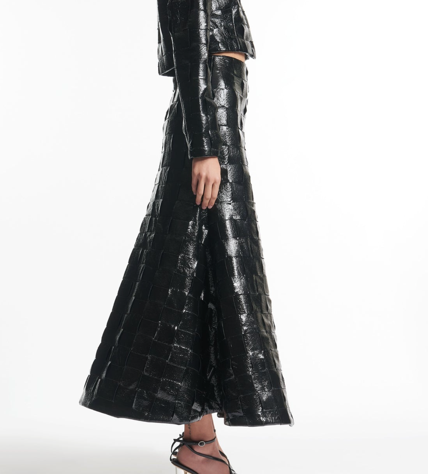 A.W.A.K.E. Mode Weaved Flared Skirt