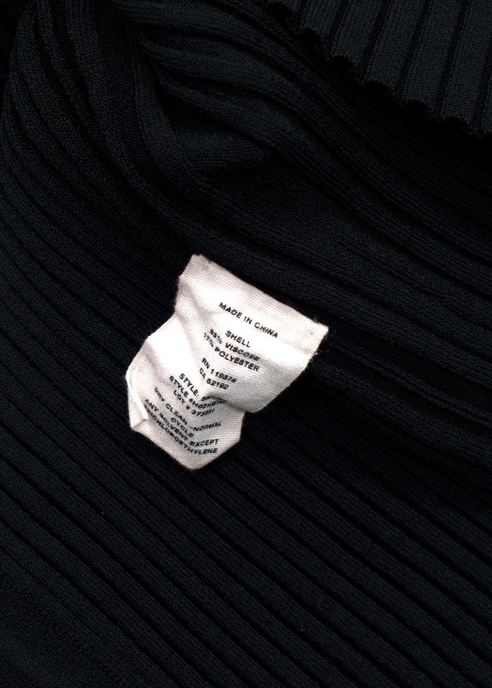 Helmut Lang Black Ribbed Bow Detail Backless Top