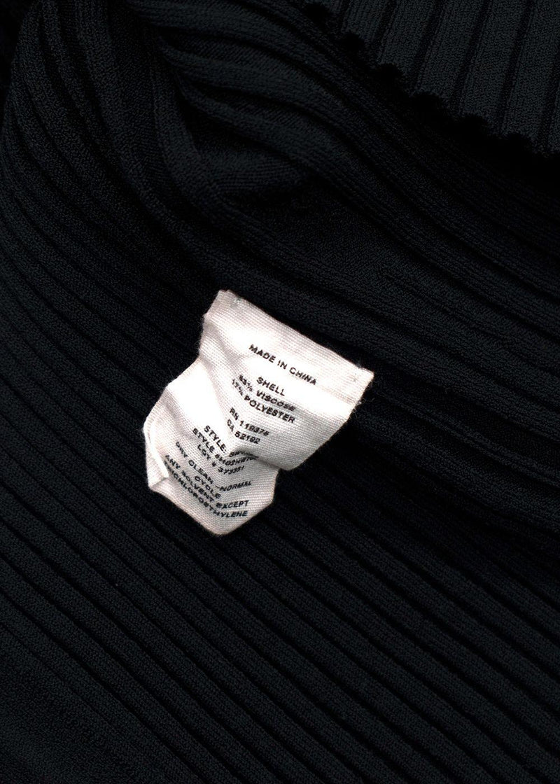 Helmut Lang Black Ribbed Bow Detail Backless Top