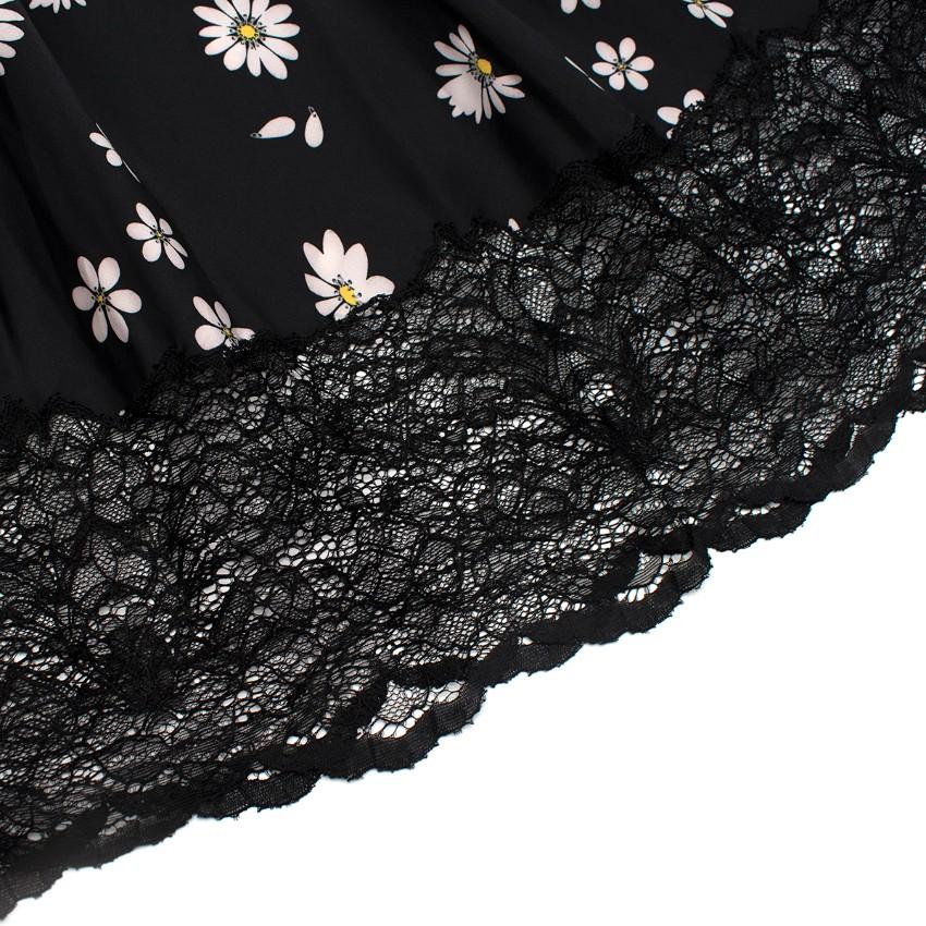 Paco Rabanne Lace Panel Daisy Print Cami Dress