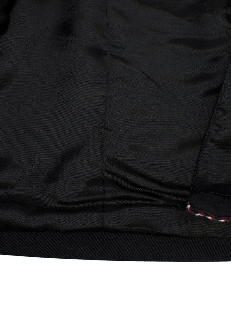 Elie Saab Black Studded Contrast Trim Blazer