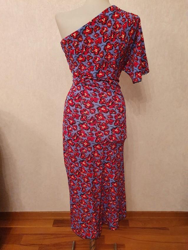 Derek Lam 10 Crosby One-shoulder floral stretch-jersey midi dress