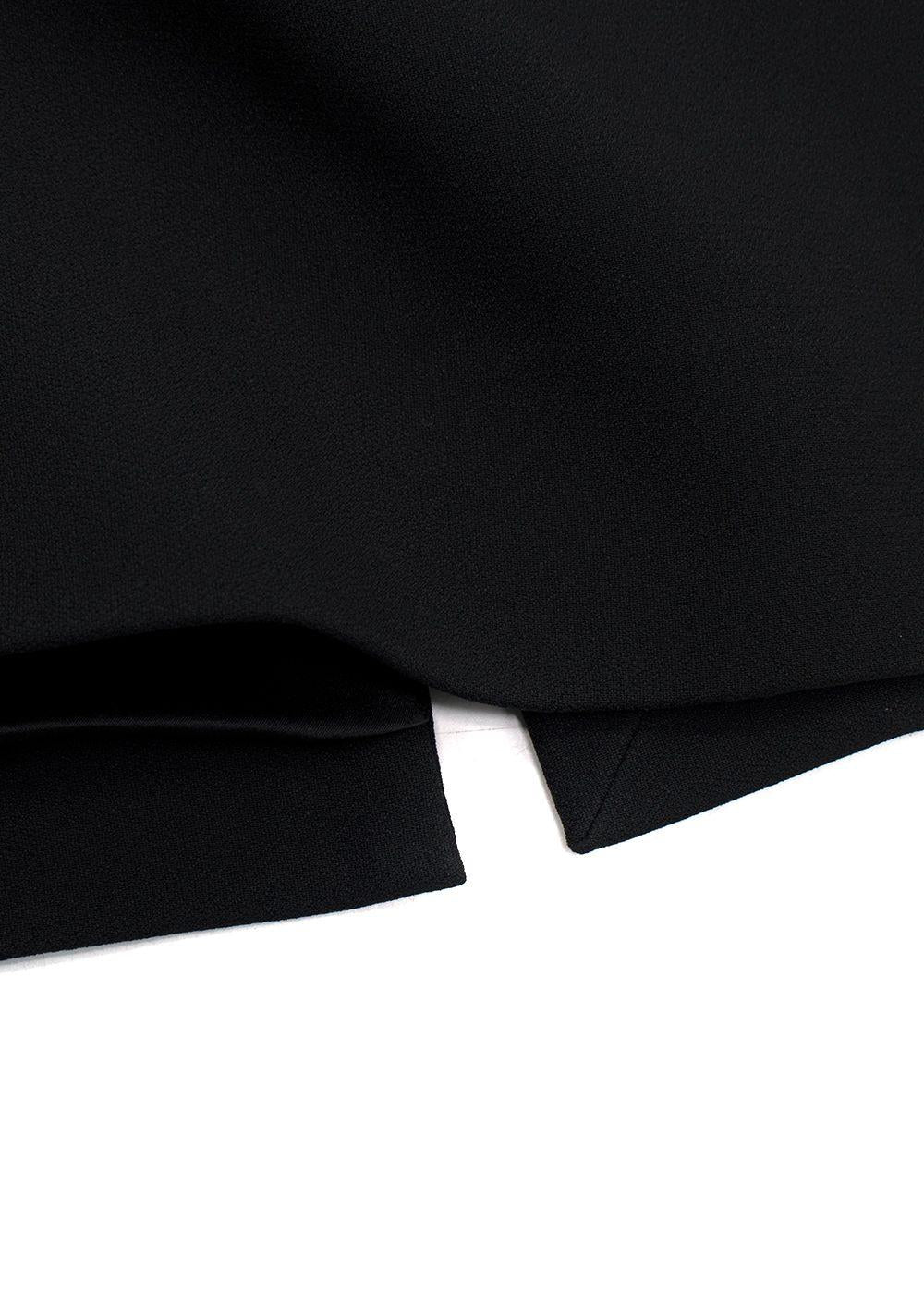 Dolce & Gabbana Black Cropped Sleeve Midi Dress