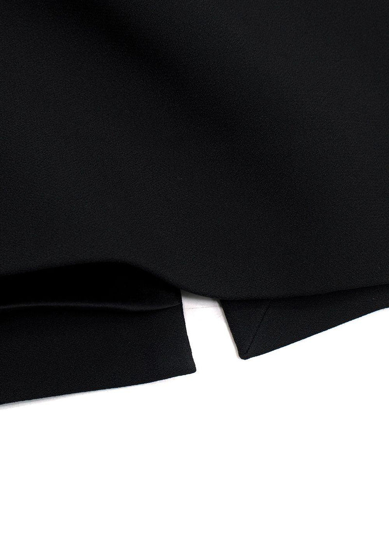 Dolce & Gabbana Black Cropped Sleeve Midi Dress