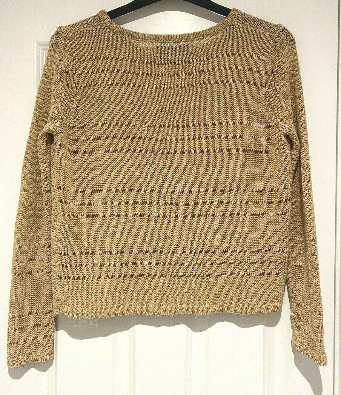Golden Embroidered Knit Top