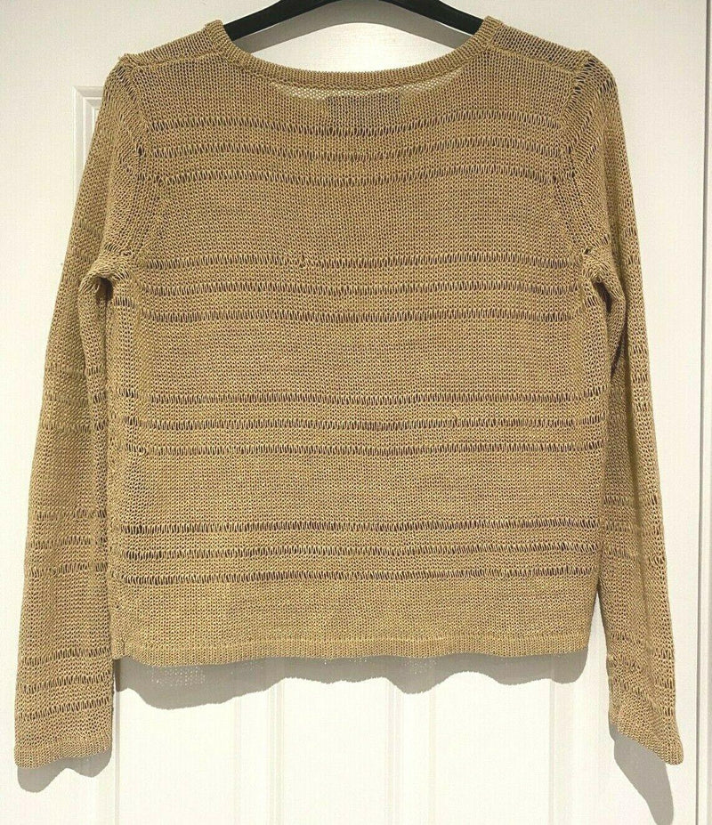 Golden Embroidered Knit Top