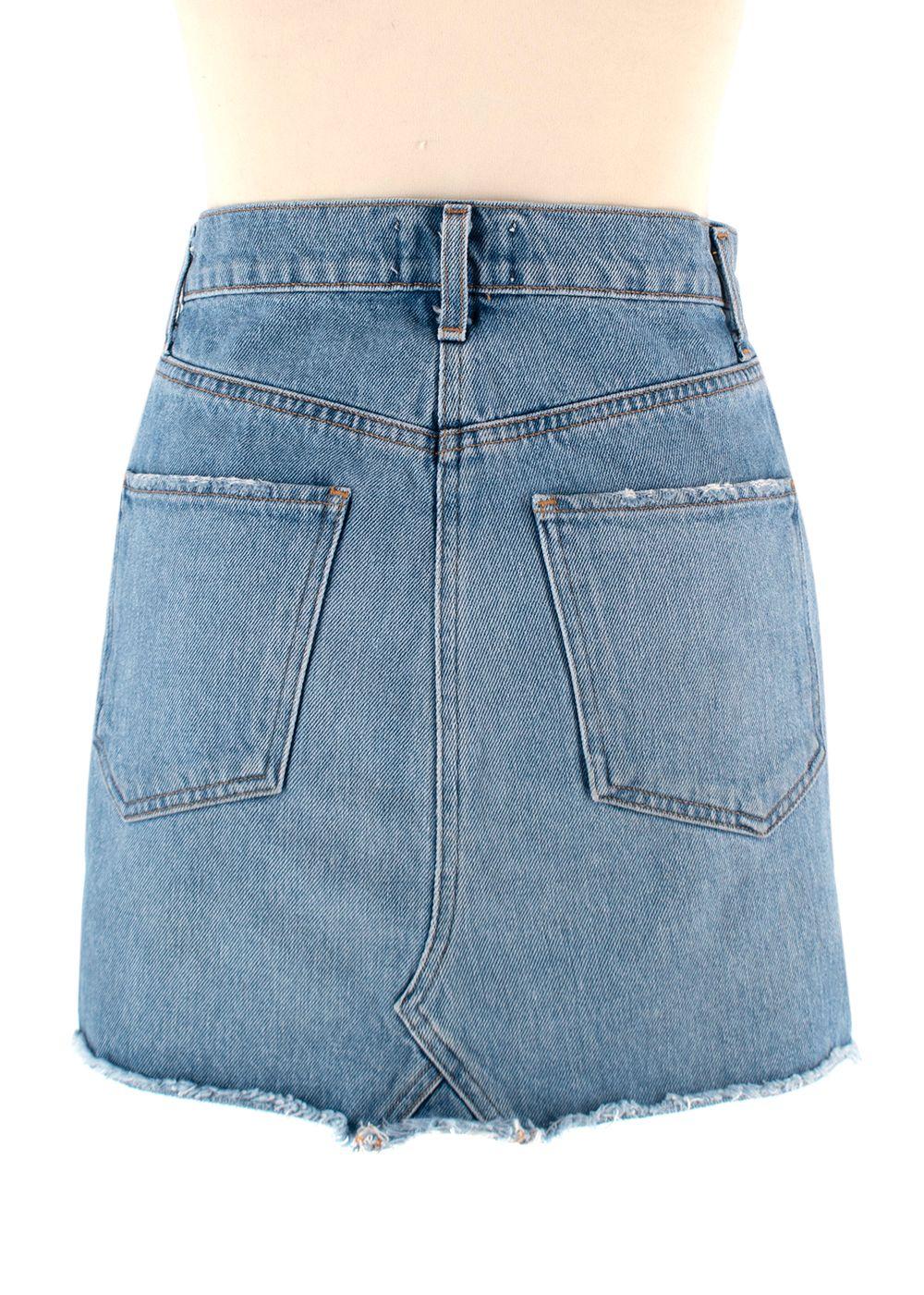 Agolde Blue Denim Mini Skirt