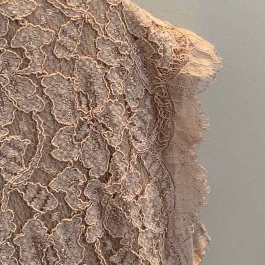 DVF Nude Lace Wanda Mini Dress