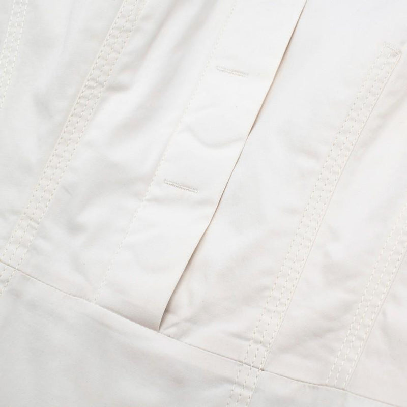 Dior Ivory Cotton Blend Midi Puff-Sleeve Dress