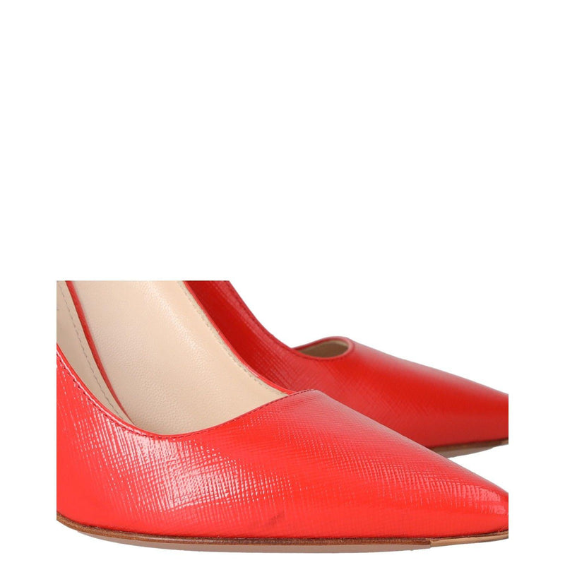 Prada Neon Pink Saffiano Leather Pointed-Toe Pumps