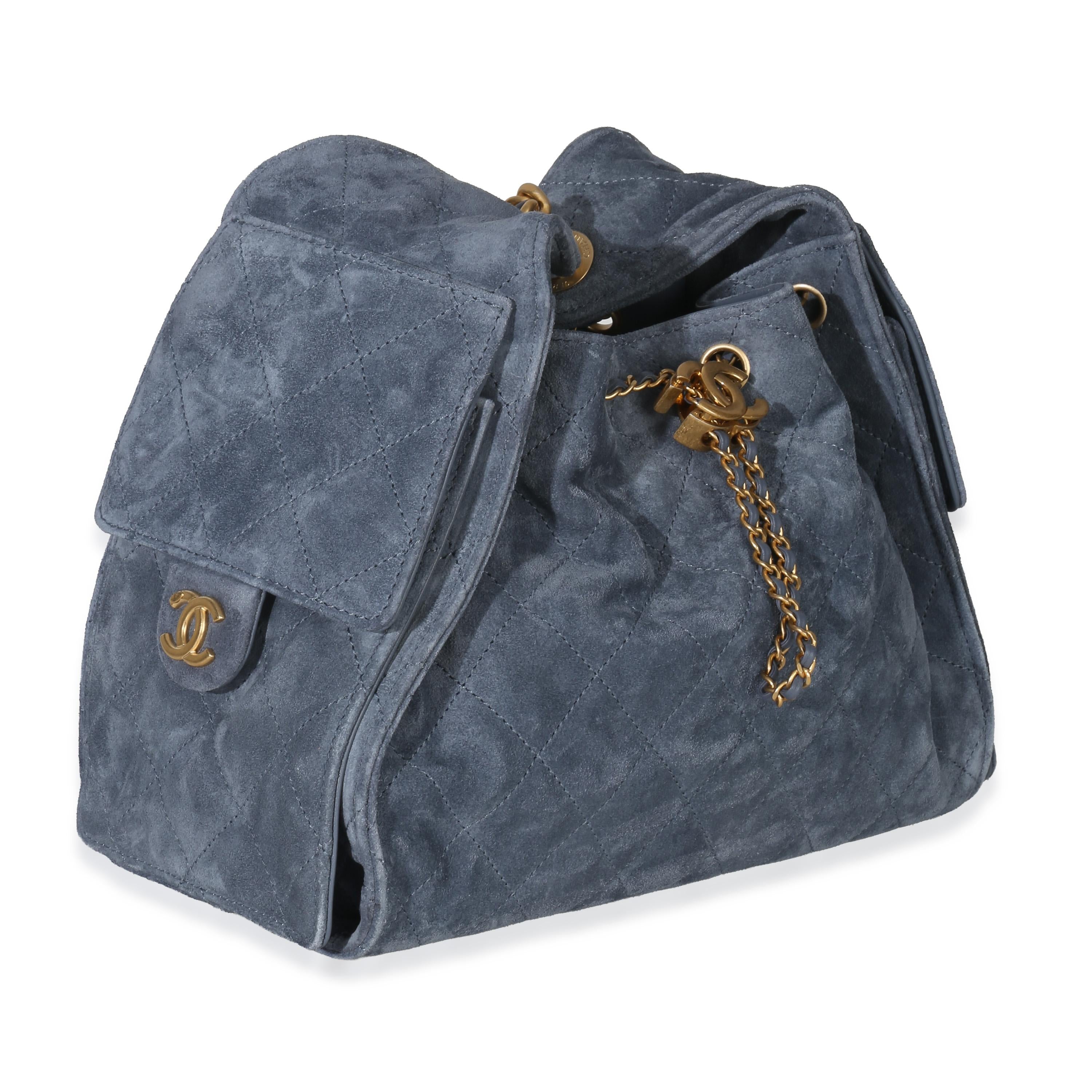 Chanel Quilted Suede Small Chanel 25 Hobo