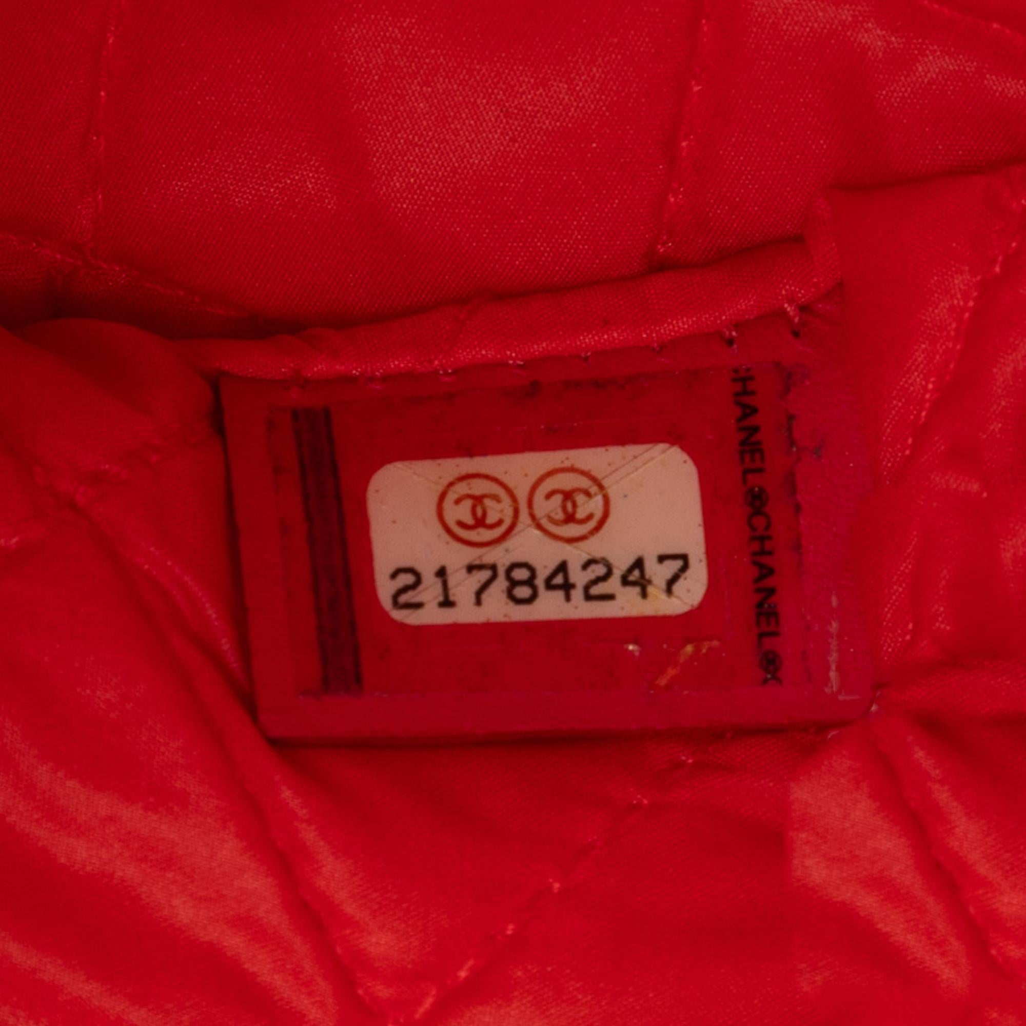 Chanel Red Medium Patent Quilted Cosmetic Case