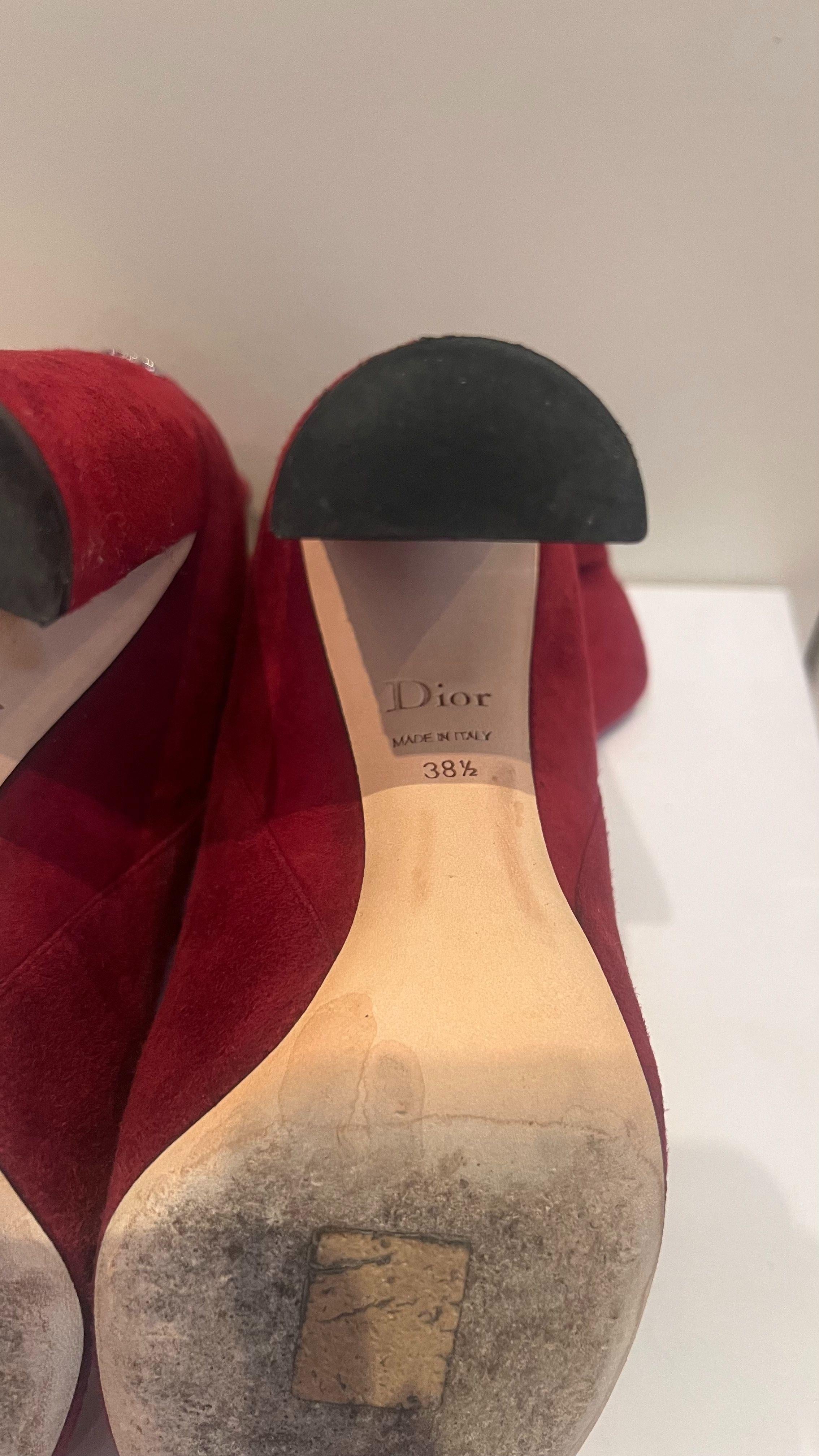 Burgundy Suede Ankle Boots