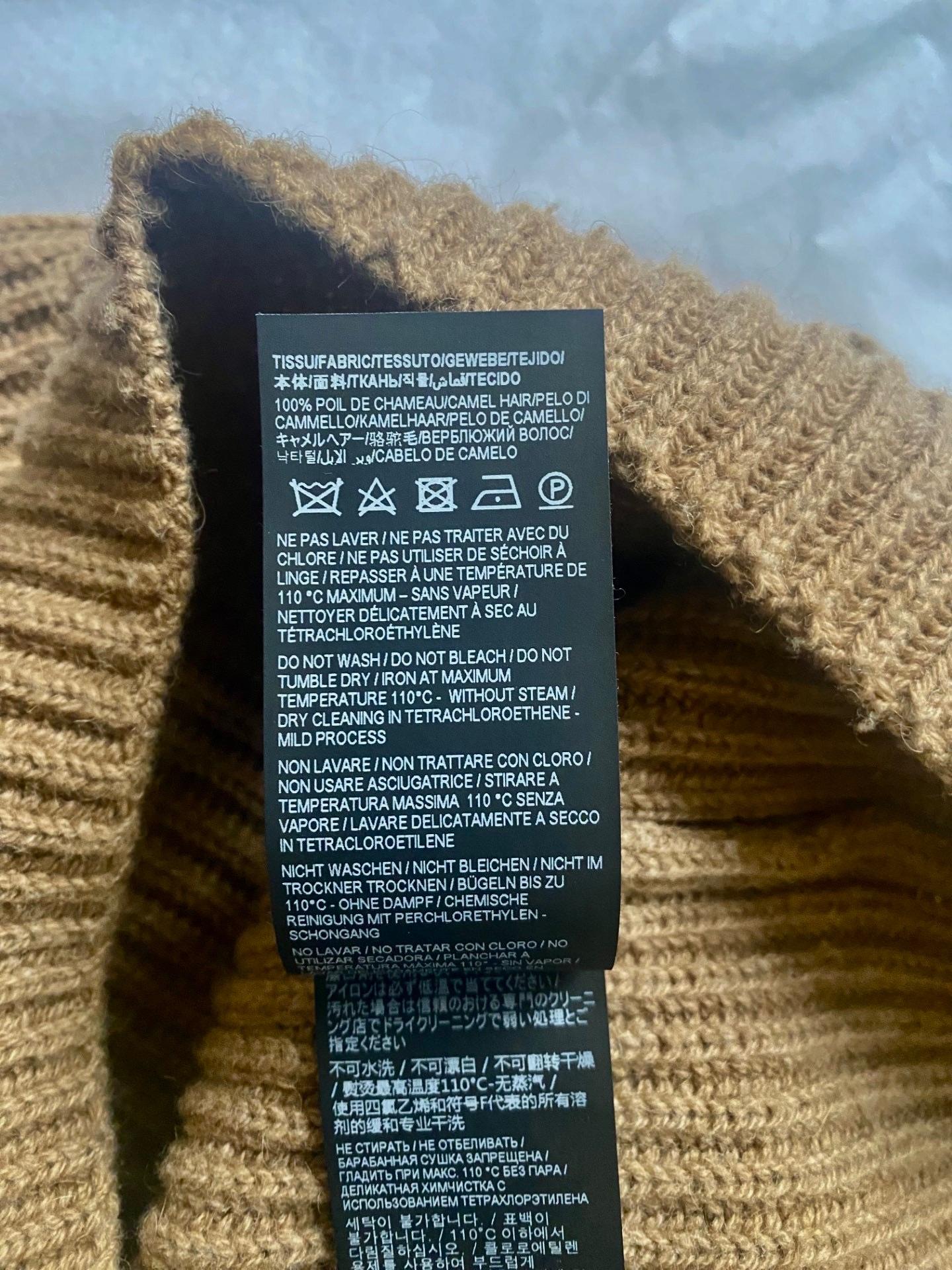 Saint Laurent Camel Hair Crew Neck Jumper