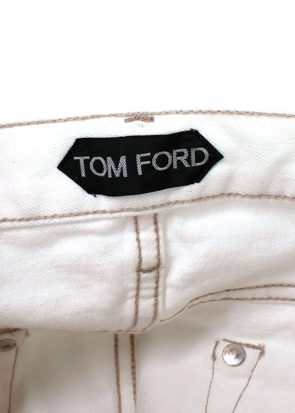 Tom Ford White Denim Slim Fit Jeans