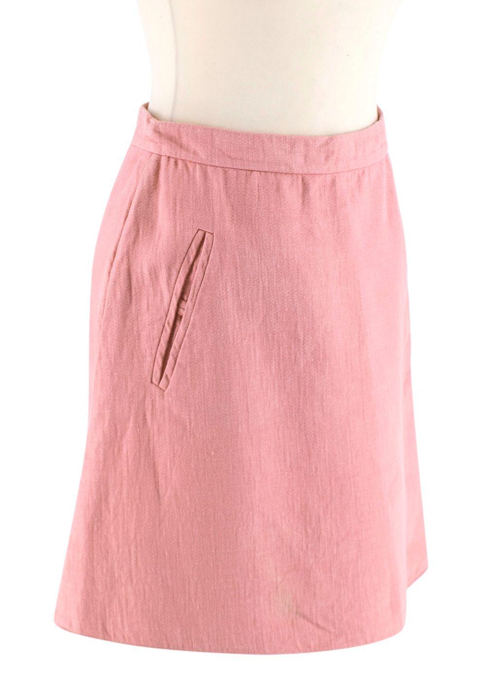 Pink Twill Mini Skirt