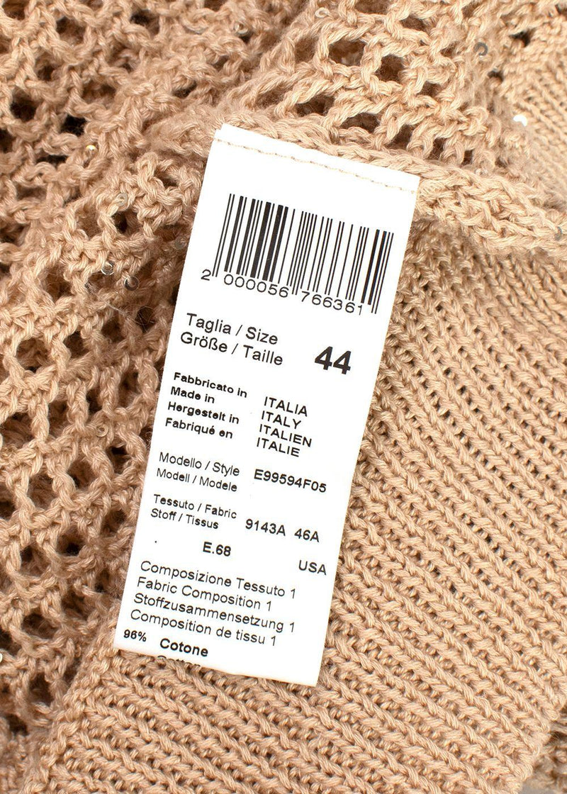 Peserico Beige Open Knit Jumper