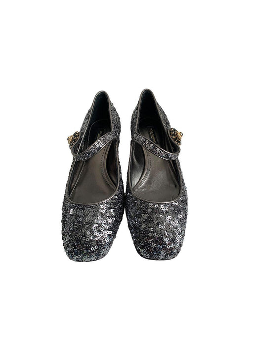 Sequin Embellished 30mm Mary-Jane Pumps