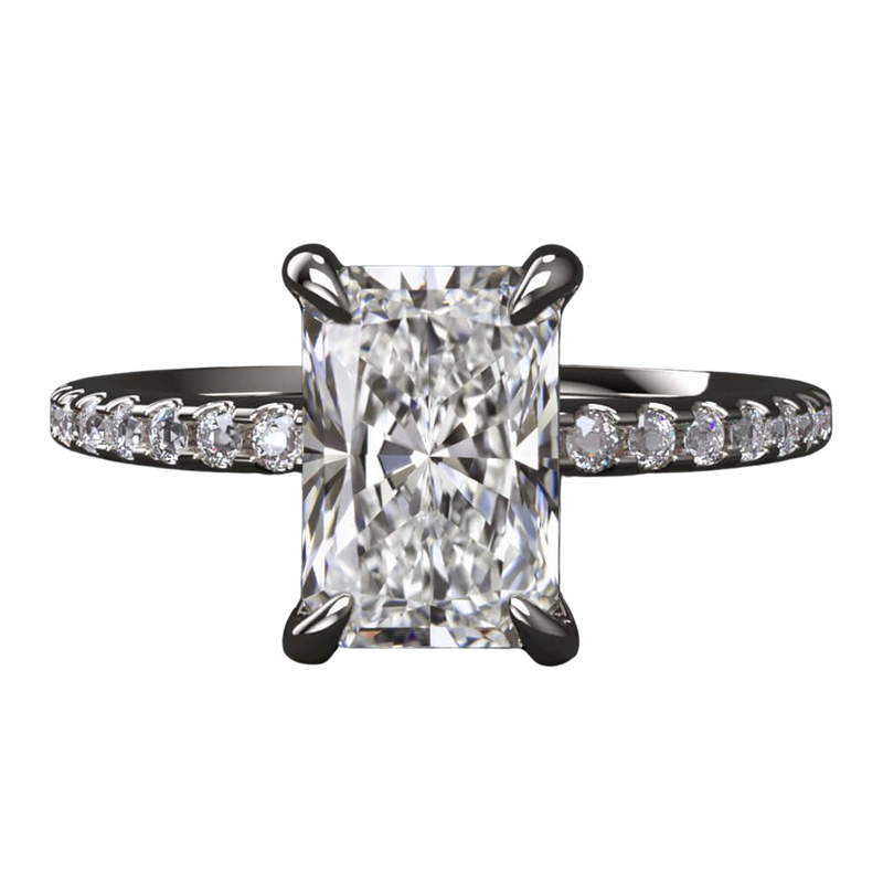 Lab Grown 1.5CT Radiant Cut Daimond Ring