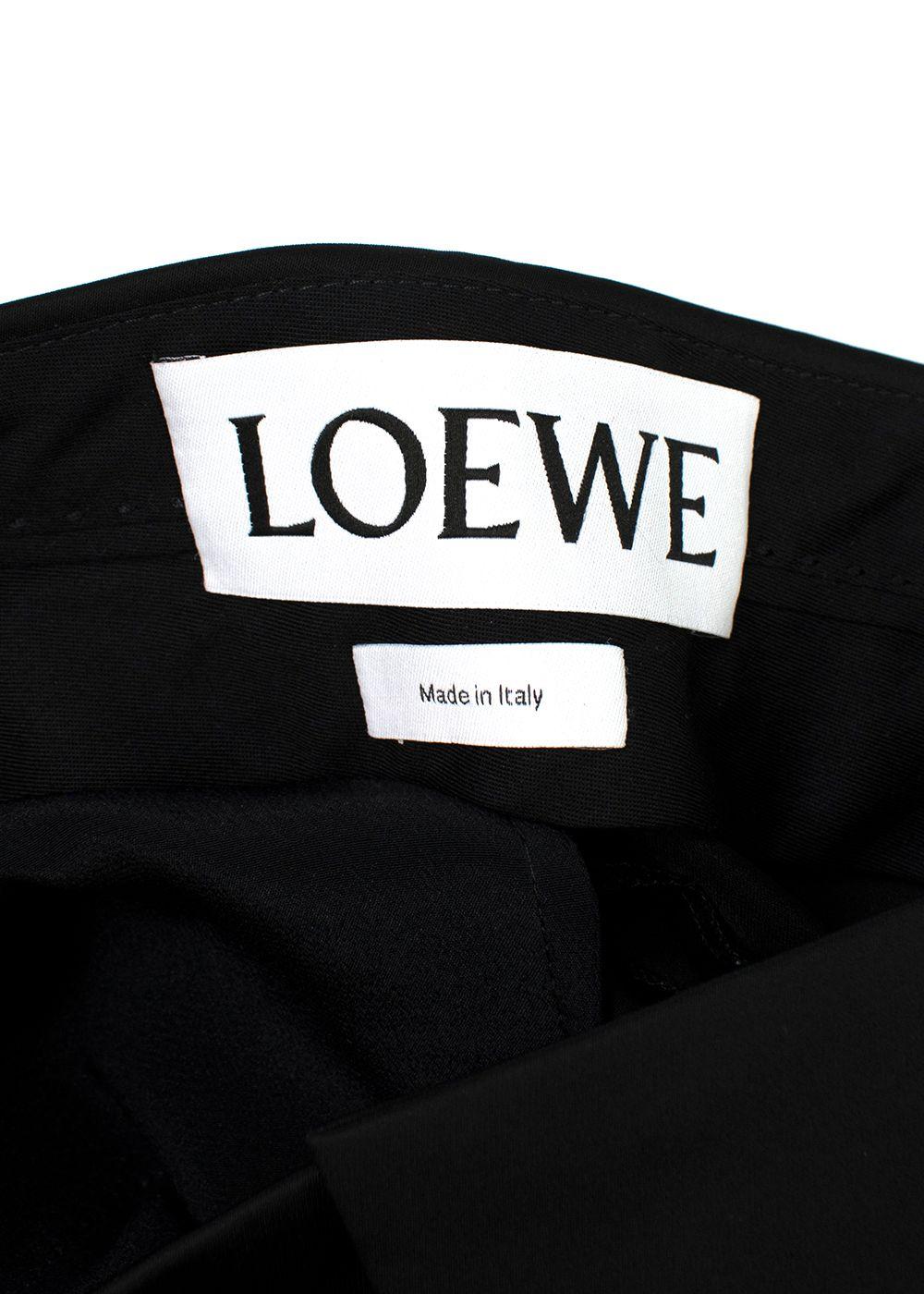 Loewe Black Satin Tailored Trousers