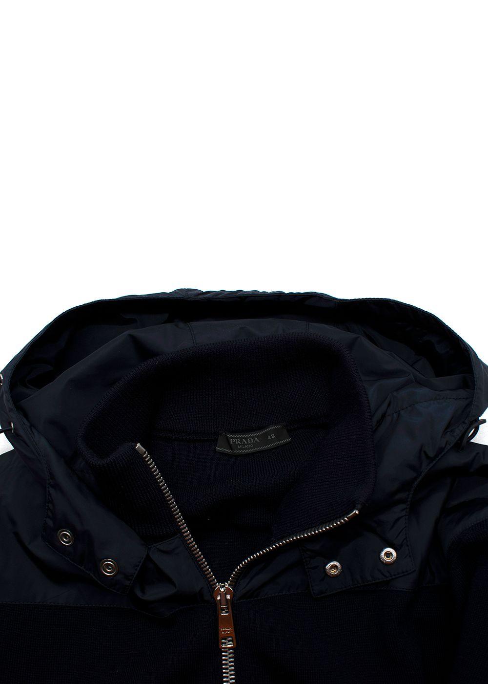 Prada Navy Nylon and Wool Windbreaker