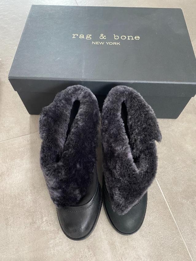 Rag & Bone Shearling Lined Harley Ankle Boot
