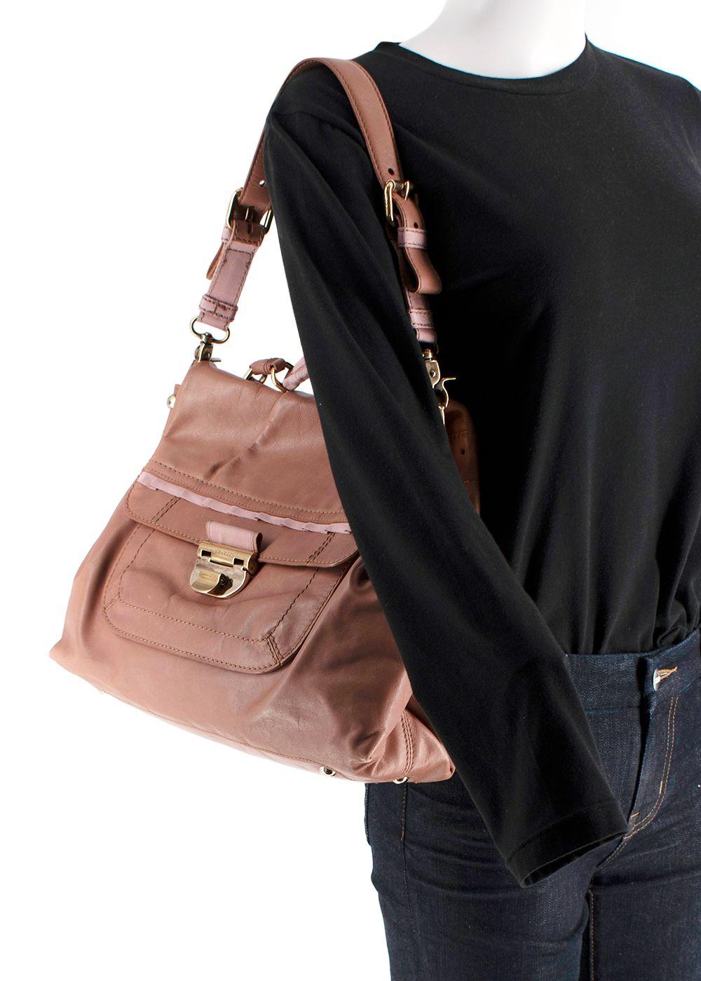 Nina Ricci Leather Shoulder + Top-Handle Bag