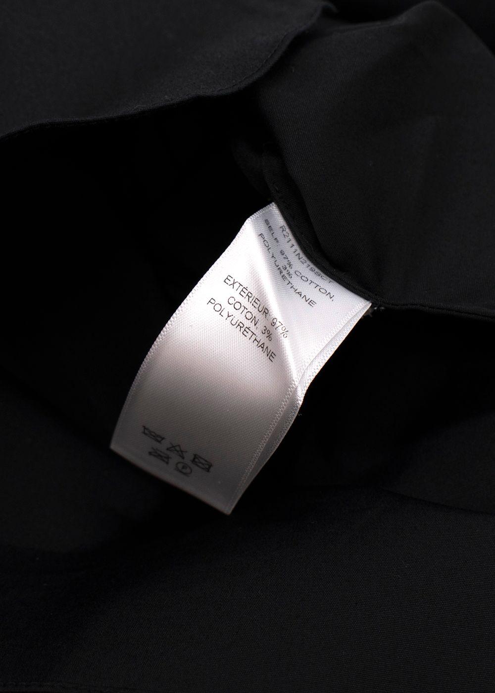 Carolina Herrera Black Poplin Blouse