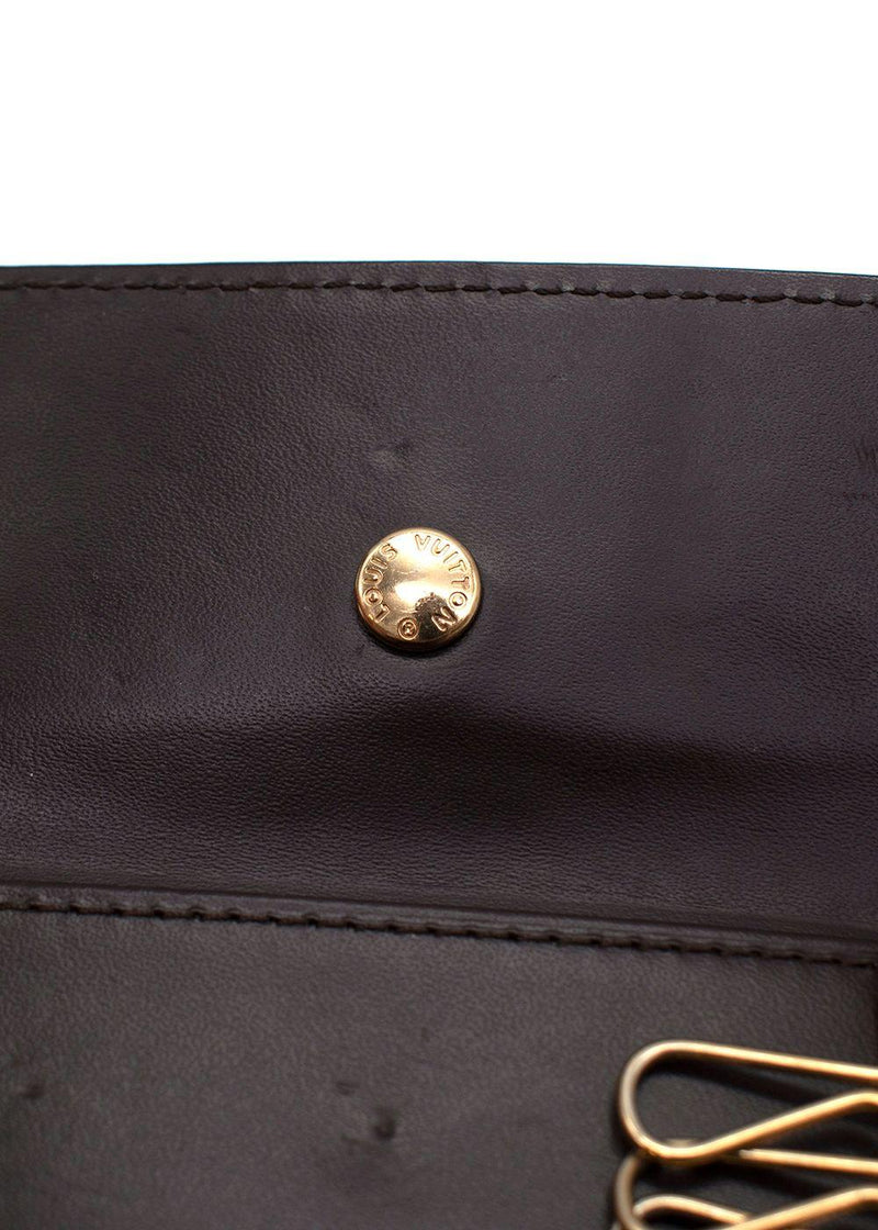 Burgundy Monogram Vernice 4 Key Holder
