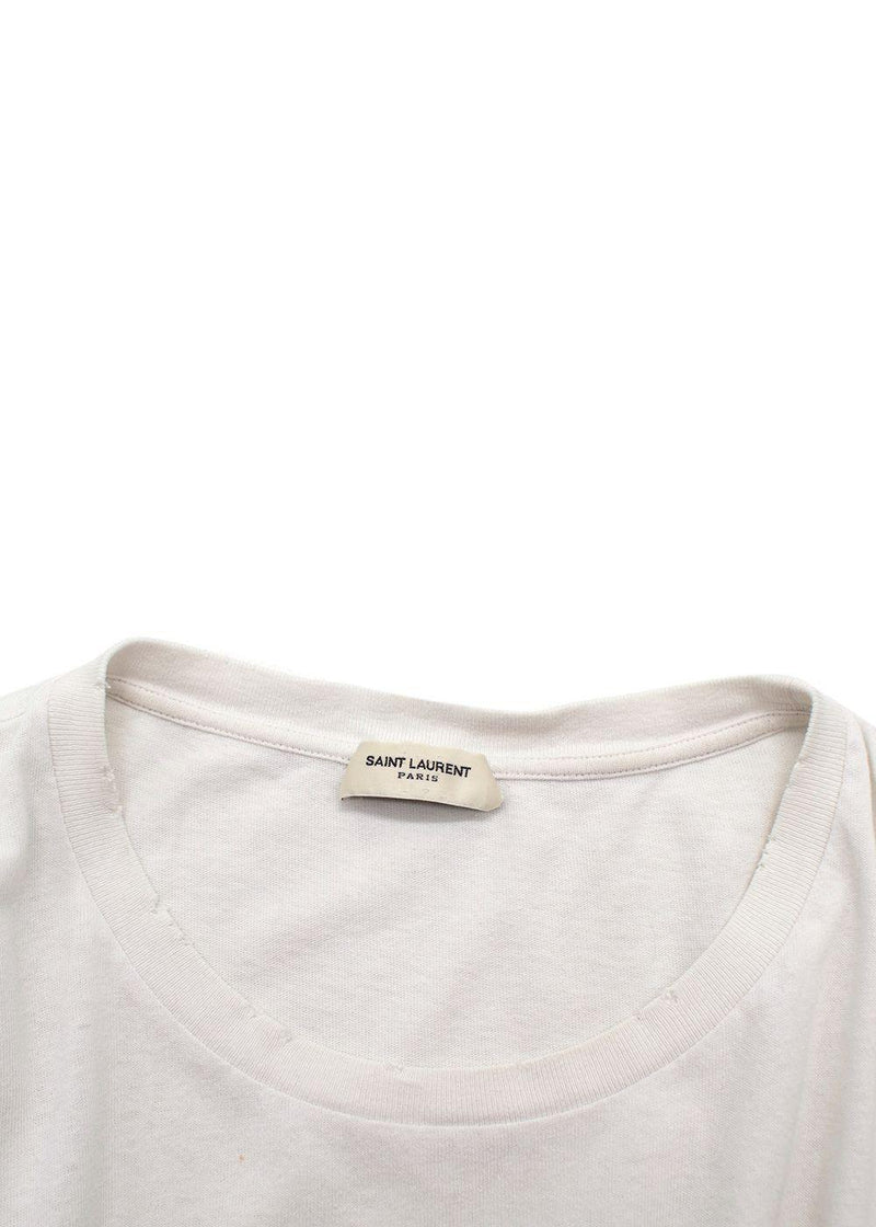 Saint Laurent White Flag League Tee