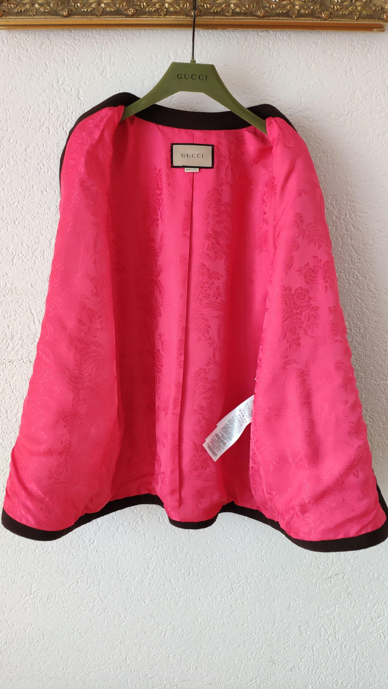 Gucci Pink Tweed Longline Jacket
