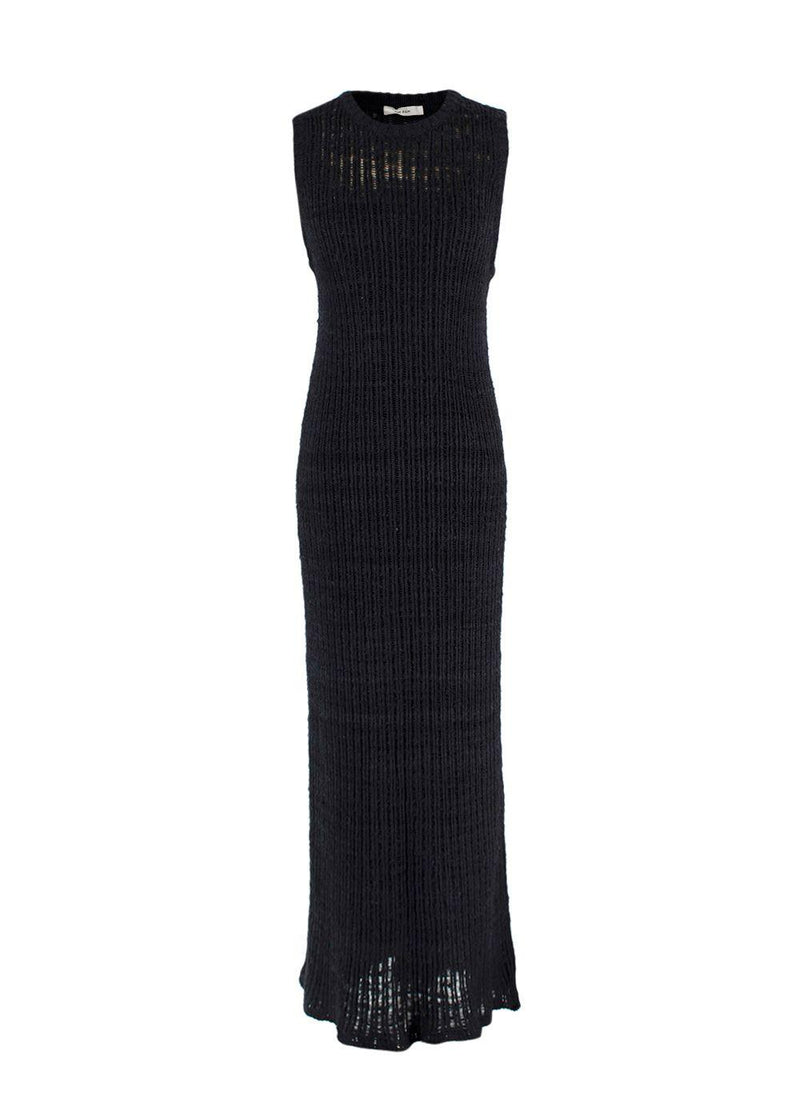 The Row Navy Knitted Tank Maxi Dress