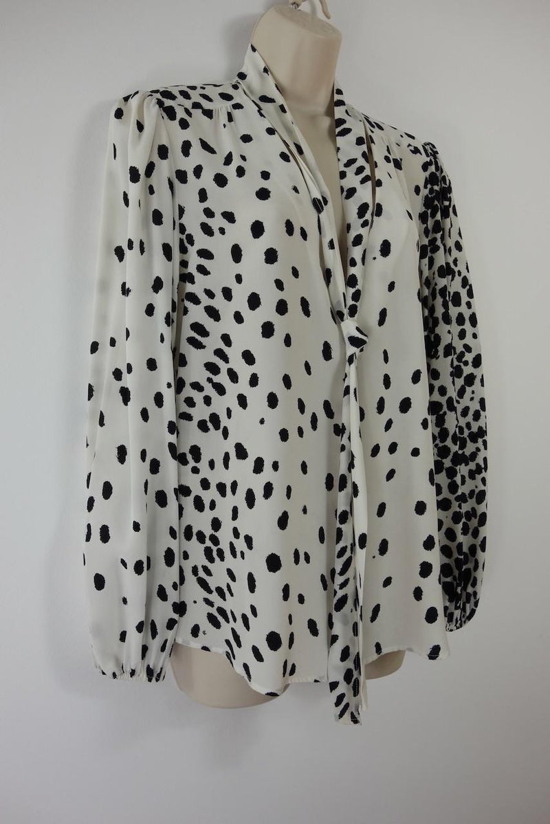 Rixo Polka Dot Moss Blouse