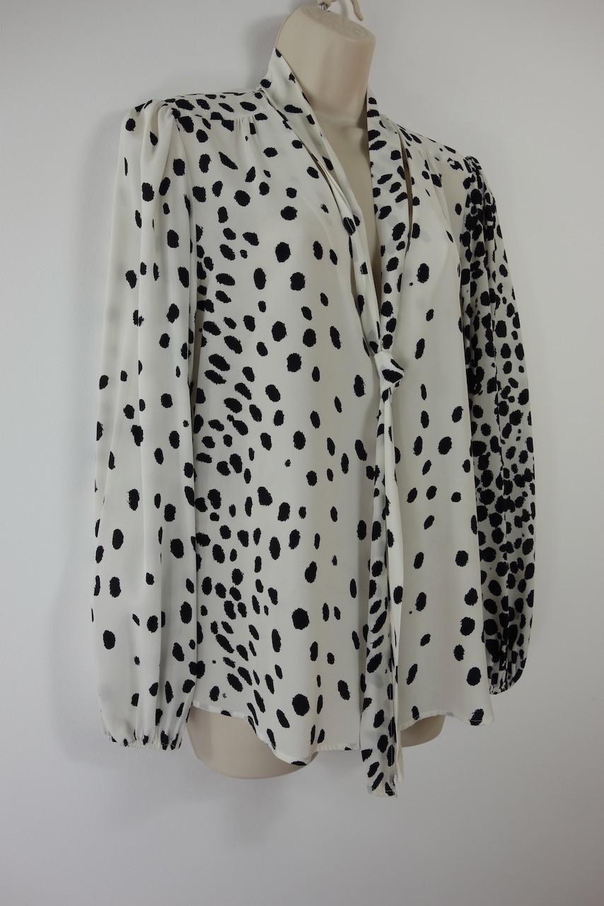 Rixo Polka Dot Moss Blouse