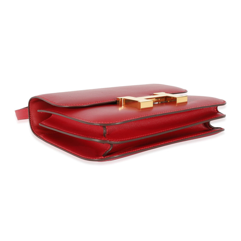 Hermès Rouge Casaque Swift Constance 18 GHW
