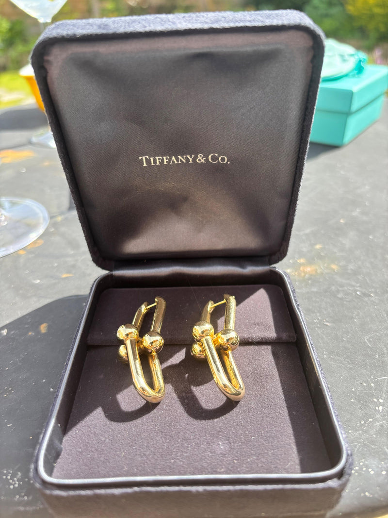 Extra Large 18K Gold Link Earrings