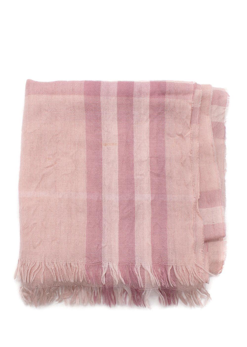 Burberry Pink Check Scarf