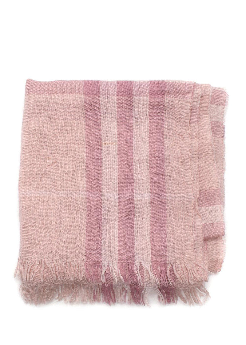 Burberry Pink Check Scarf