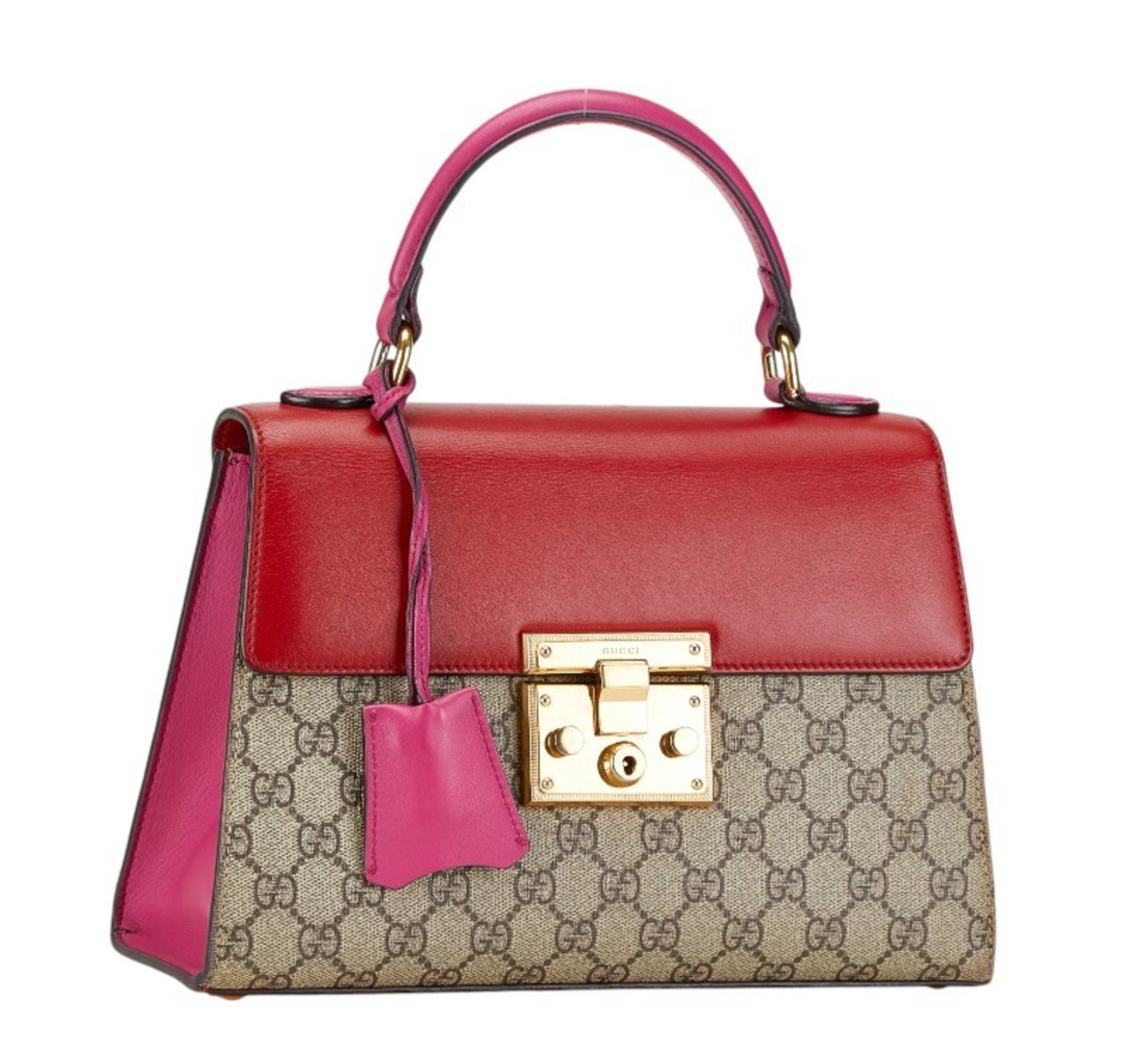 Gucci Supreme Coated Canvas And Leather Bag
