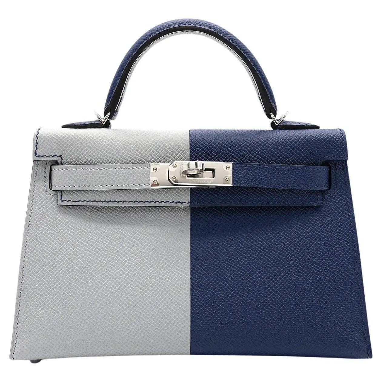 Kelly 20cm Bleu Glacier & Bleu Indigo Epsom Leather HSS Special Order PHW
