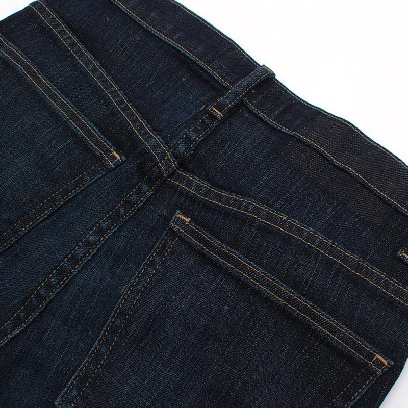 The Great dark denim washed straight jeans