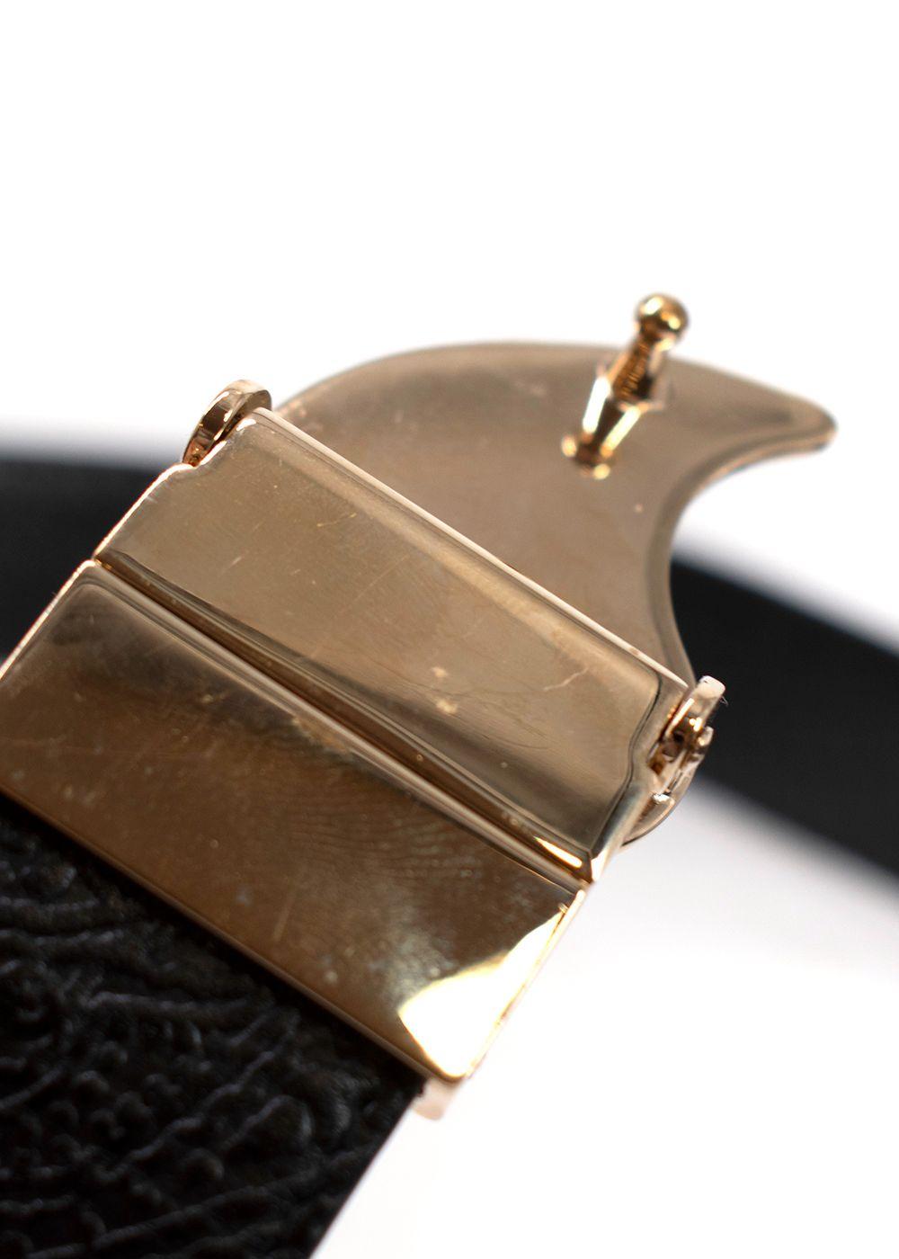 Etro Paisley/Black Reversible Embroidered Belt