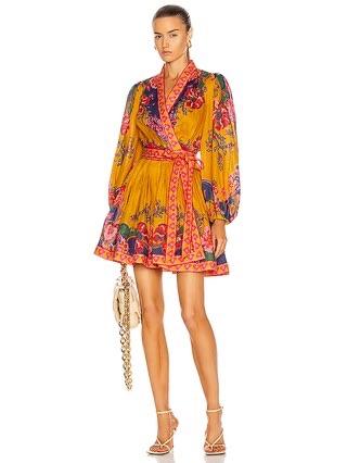 Zimmermann Orange Lovestruck Mini Dress